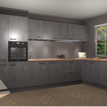 Beton Antraciet keuken Petten 94410