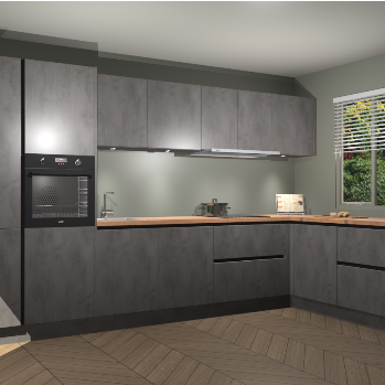 Beton Antraciet greeploze keuken Petten 94411