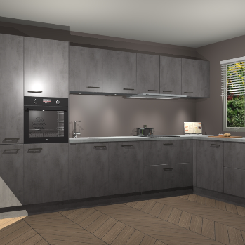 Beton Antraciet keuken Petten 96185