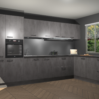 Beton Antraciet keuken Petten 96192