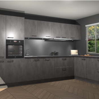 Beton Antraciet keuken Petten 96210