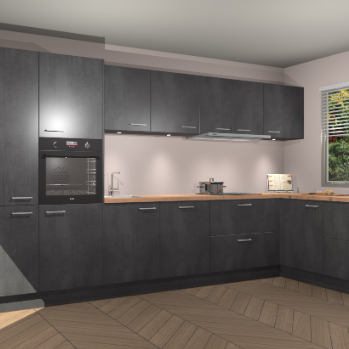 Beton Zwart keuken Petten 94413