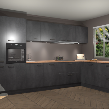 Beton Zwart keuken Petten 94416