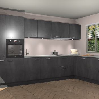 Beton Zwart keuken Petten 96214