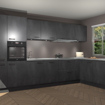 Beton Zwart keuken Petten 96217