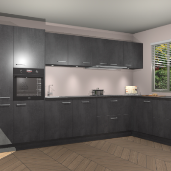 Beton Zwart keuken Petten 96220