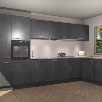 Beton Zwart keuken Petten 96226