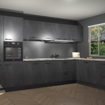 Beton Zwart keuken Petten 96228