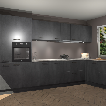 Beton Zwart keuken Petten 96229