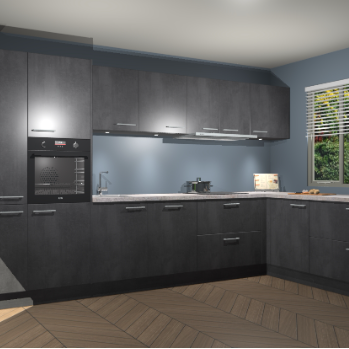Beton Zwart keuken Petten 96231