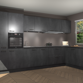 Beton Zwart keuken Petten 96223