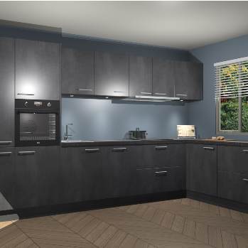 Beton Zwart keuken Petten 96237