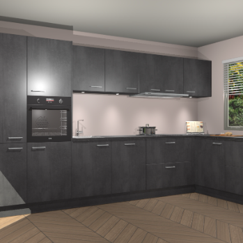 Beton Zwart keuken Petten 96238