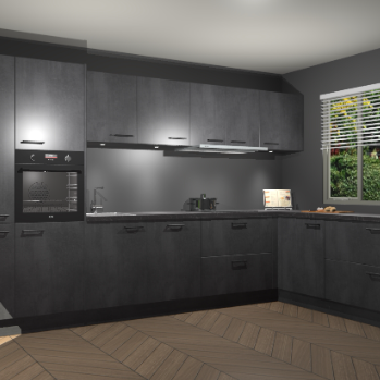 Beton Zwart keuken Petten 96240