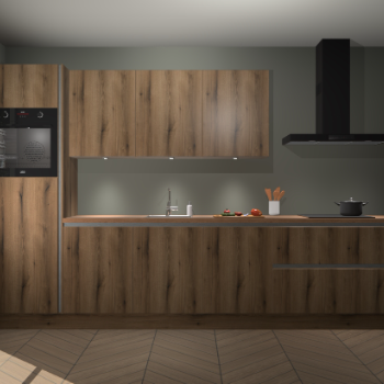 Goud Eiken greeploze keuken Asmara 95445