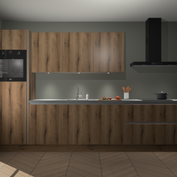 Goud Eiken greeploze keuken Asmara 95517