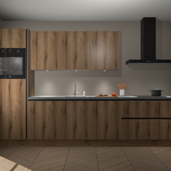 Goud Eiken greeploze keuken Asmara 95520