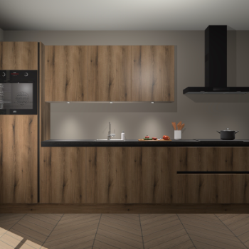 Goud Eiken greeploze keuken Asmara 95526