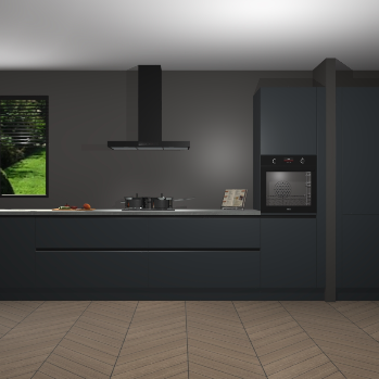 Onyxgrijze greeploze keuken Angola 96747