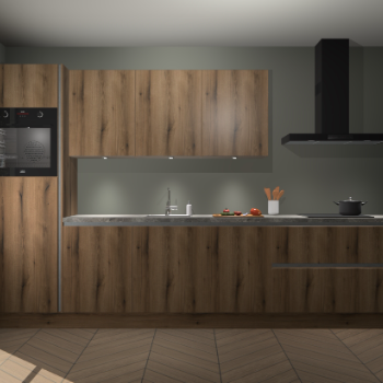 Goud Eiken greeploze keuken Asmara 95537