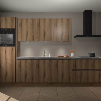 Goud Eiken greeploze keuken Asmara 95540