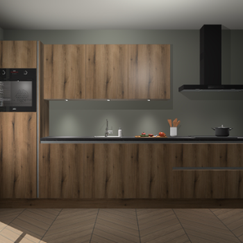 Goud Eiken greeploze keuken Asmara 95564