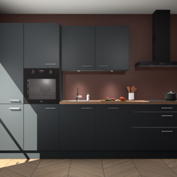 Onyxgrijze keuken Selfoss 93713