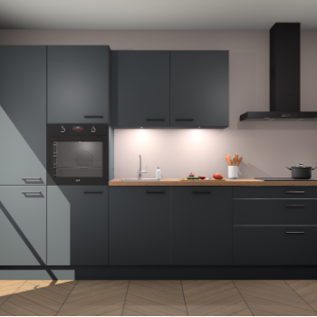 Onyxgrijze keuken Selfoss 93718