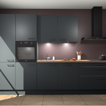 Onyxgrijze keuken Selfoss 93719