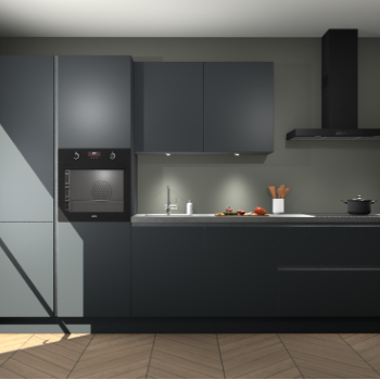 Onyxgrijze greeploze keuken Selfoss 94479