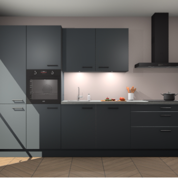 Onyxgrijze keuken Selfoss 94480