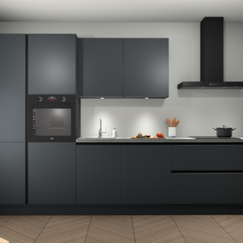 Onyxgrijze greeploze keuken Selfoss 94525