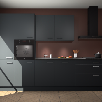 Onyxgrijze keuken Selfoss 94527