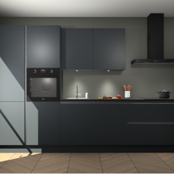 Onyxgrijze greeploze keuken Selfoss 94528