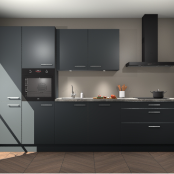 Onyxgrijze keuken Selfoss 94563