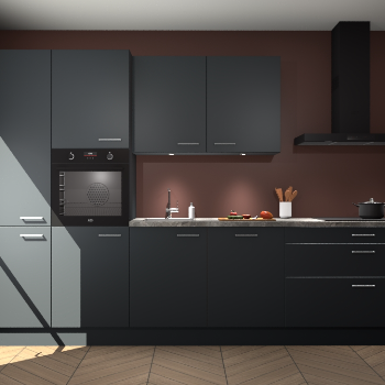 Onyxgrijze keuken Selfoss 94564