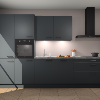 Onyxgrijze keuken Selfoss 94566