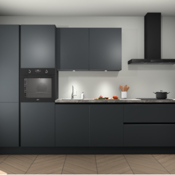 Onyxgrijze greeploze keuken Selfoss 94568