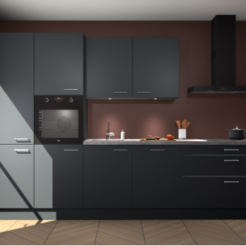 Onyxgrijze keuken Selfoss 94582