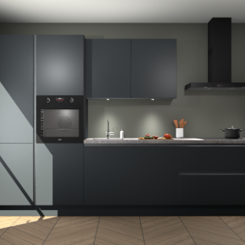 Onyxgrijze greeploze keuken Selfoss 94583