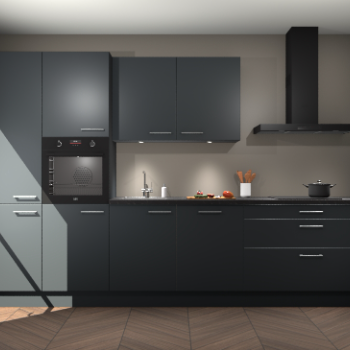 Onyxgrijze keuken Selfoss 94587