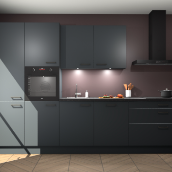 Onyxgrijze keuken Selfoss 94591