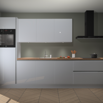 Sneeuwwitte hoogglans greeploze keuken Asmara 96491