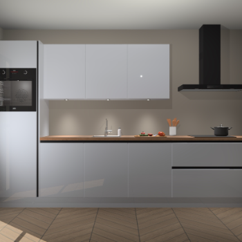 Sneeuwwitte hoogglans greeploze keuken Asmara 96494