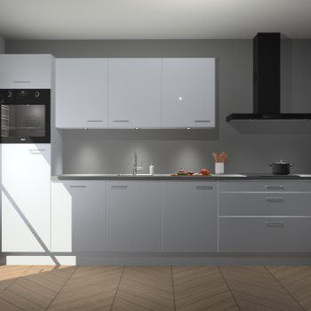 Sneeuwwitte hoogglans keuken Asmara 96502