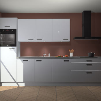 Sneeuwwitte hoogglans keuken Asmara 96505