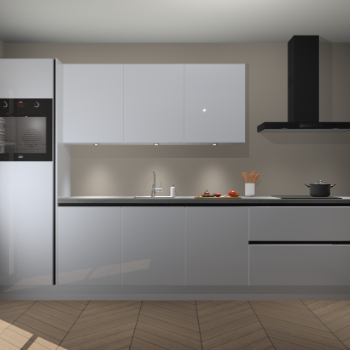 Sneeuwwitte hoogglans greeploze keuken Asmara 96506