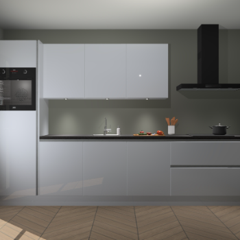 Sneeuwwitte hoogglans greeploze keuken Asmara 96517