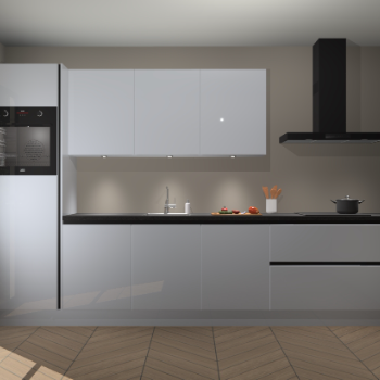 Sneeuwwitte hoogglans greeploze keuken Asmara 96520