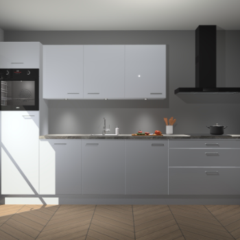 Sneeuwwitte hoogglans keuken Asmara 96524